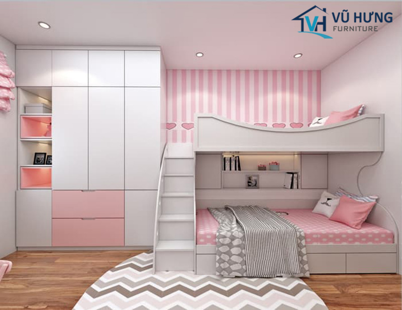 Những mẫu thiết kế phòng ngủ hiện đại cho bé gái đẹp nhất
