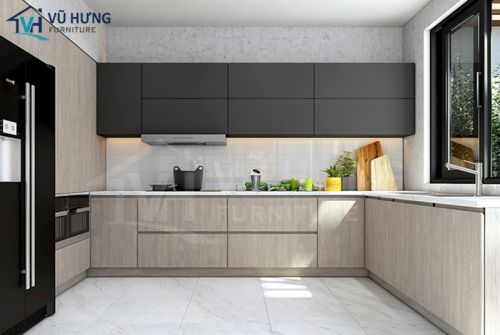 Tủ bếp Laminate hình chữ L – Thiết kế dành cho mọi không gian