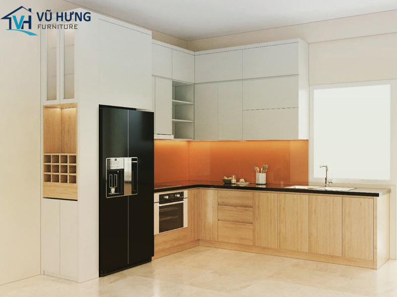 Chất liệu chính là yếu tố ảnh hưởng đến bảng giá tủ bếp Melamine