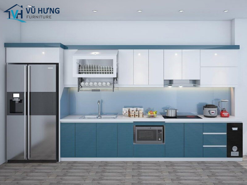 Mẫu tủ bếp inox cánh Acrylic có thiết kế như thế nào?