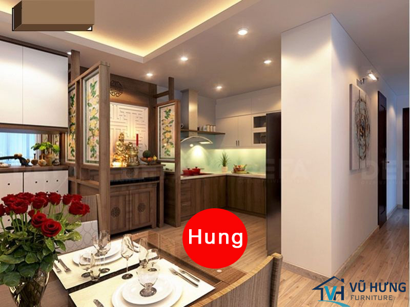 Đặt bếp gần hoặc đối diện phòng thờ là điều kiêng kỵ