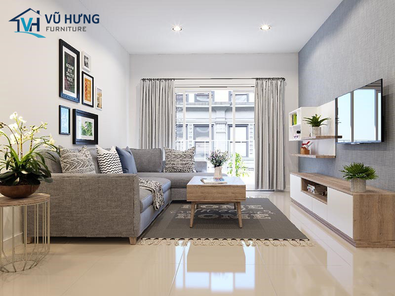 Phòng cách hiện đại trong thiết kế nội thất chung cư 70m2