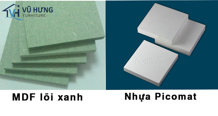 So sánh MDF lõi xanh và nhựa Picomat để thấy rõ những điểm khác biệt