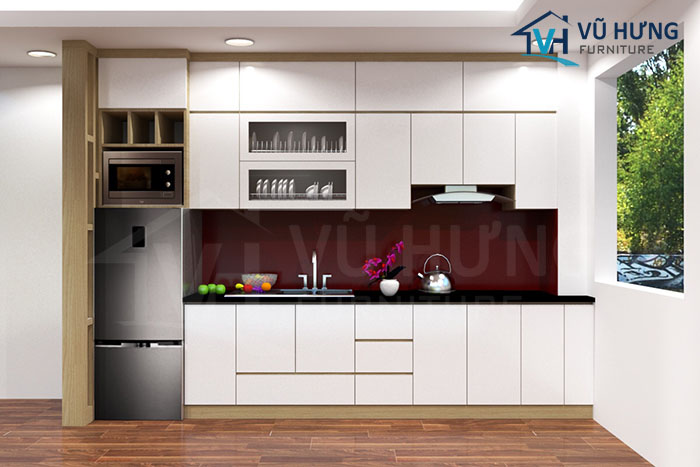 tủ bếp melamine