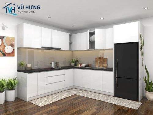 Những lưu ý khi thiết kế tủ bếp Acrylic hình chữ L