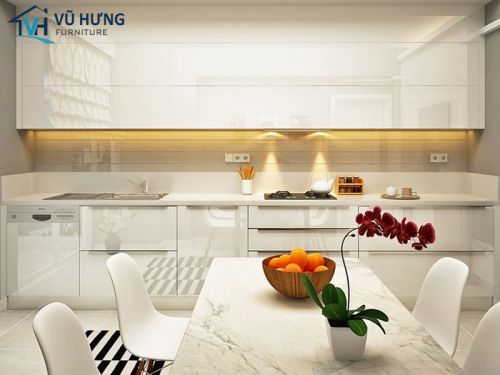 Sức hút từ mẫu tủ bếp Melamine màu trắng