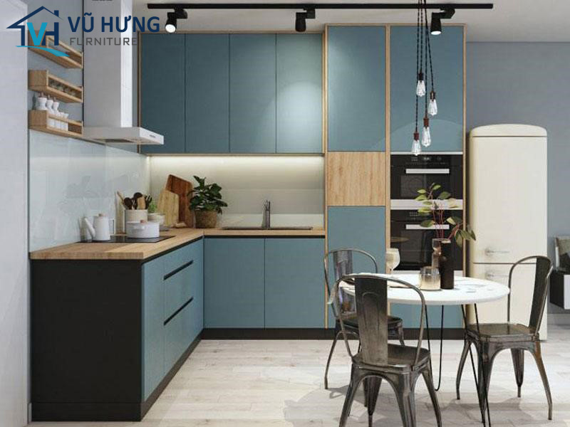 tủ bếp melamine