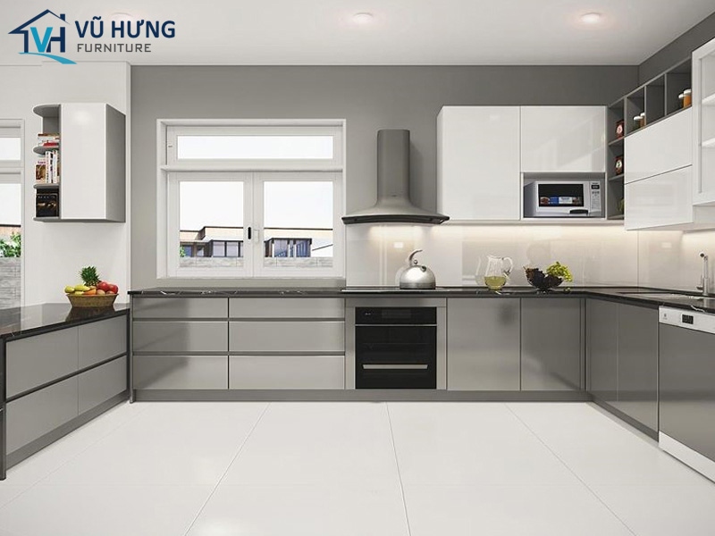 Nội thất Vũ Hưng là đơn vị chuyên thiết kế thi công tủ bếp inox