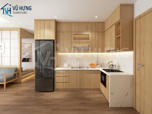 Tủ bếp melamine là gì? Các ưu nhược điểm của tủ bếp melamine sang trọng