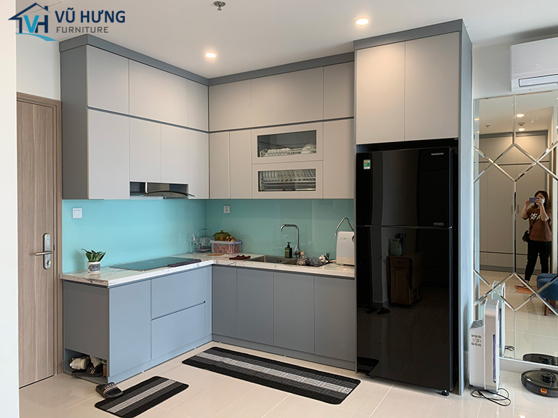 tủ bếp melamine chung cư