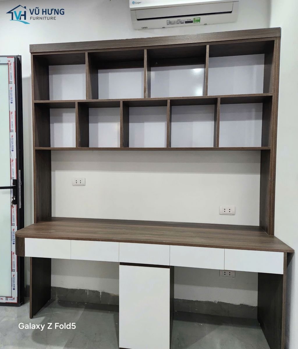 bàn học giá sách